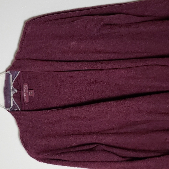 Barefoot dreams waterfall cardigan sweater, red/purple women's size L/XL - Picture 3 of 10